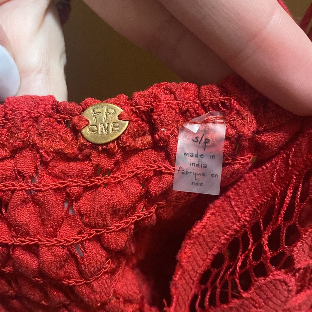 Free People Women’s Adella Cami Lace Ruffled Tank Top - Picture 7 of 7